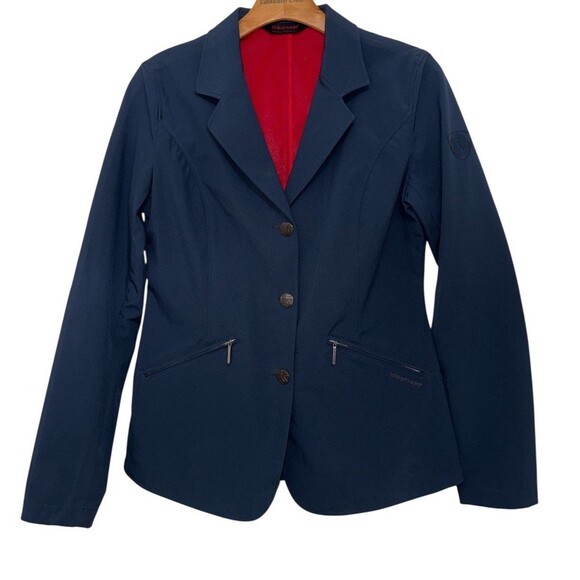 Horseware Show Coat Women's Medium 8 Equestrian Jacket Navy Blue Washable NWOT - Picture 1 of 15